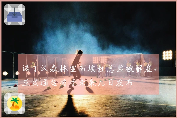诺丁汉森林宣布埃杜总监被解雇，正式通告将于未来几日发布